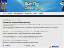 Tablet Screenshot of blueskycarpentry.com.au